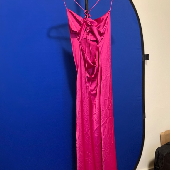 Solid Tie Backless Cami Dress - Picture 2 of 5